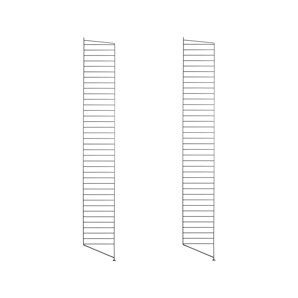 String gulvgavl svart, 200x30 cm, 2-pk | Skandinavisk Design | Hyller & Hyllesystem | Svart