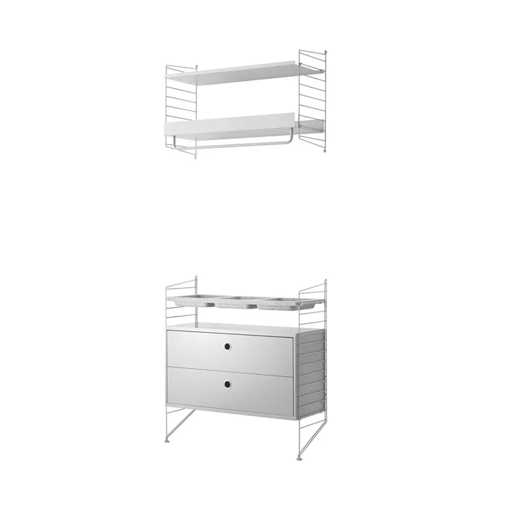 Kjøp String hylle grå - kombinasjon G fra String - NordicNest.no