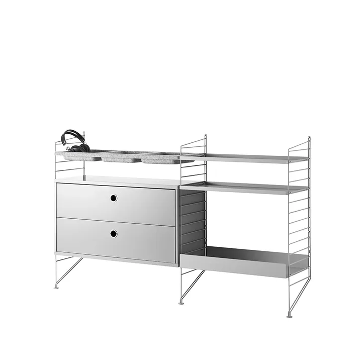 Kjøp String hylle grå - kombinasjon H fra String - NordicNest.no