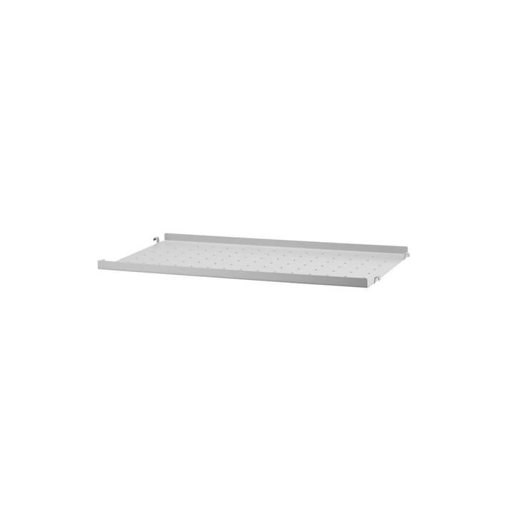 String hylleplate metall, grå, 58x30 cm, lav kant String