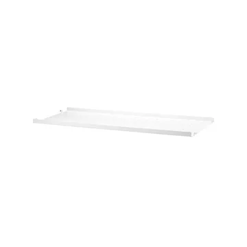 String hylleplate metall - hvit, 78x20 cm, lav kant - String