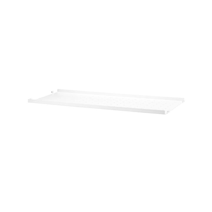 String hylleplate metall - hvit, 78x30 cm, lav kant - String