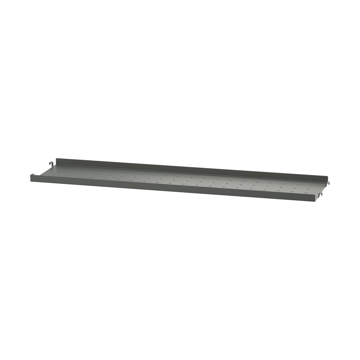 String String hylleplate metall Mørkegrå, 78x20 cm, lav kant