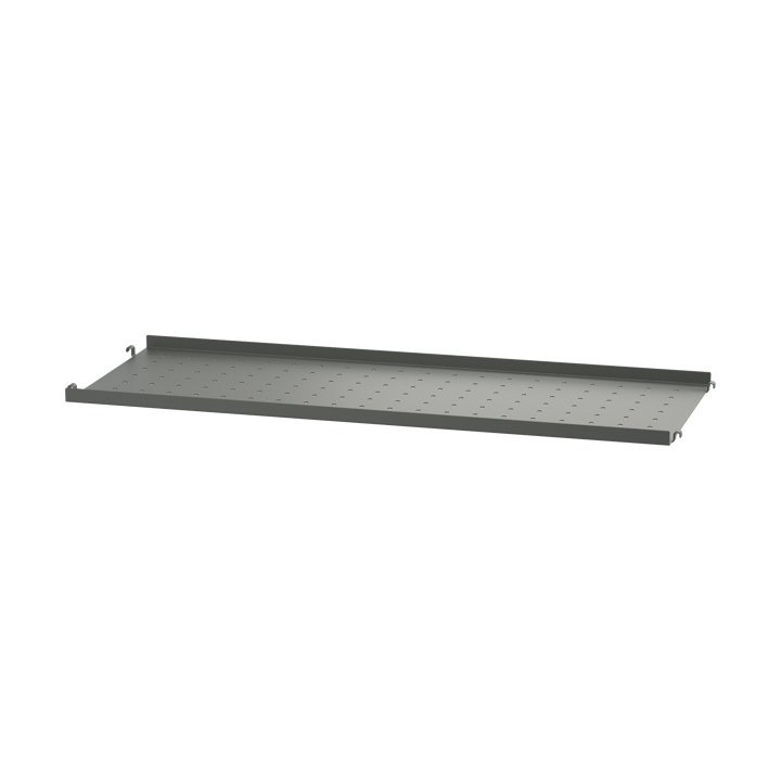 String hylleplate metall - Mørkegrå, 78x30 cm, lav kant - String