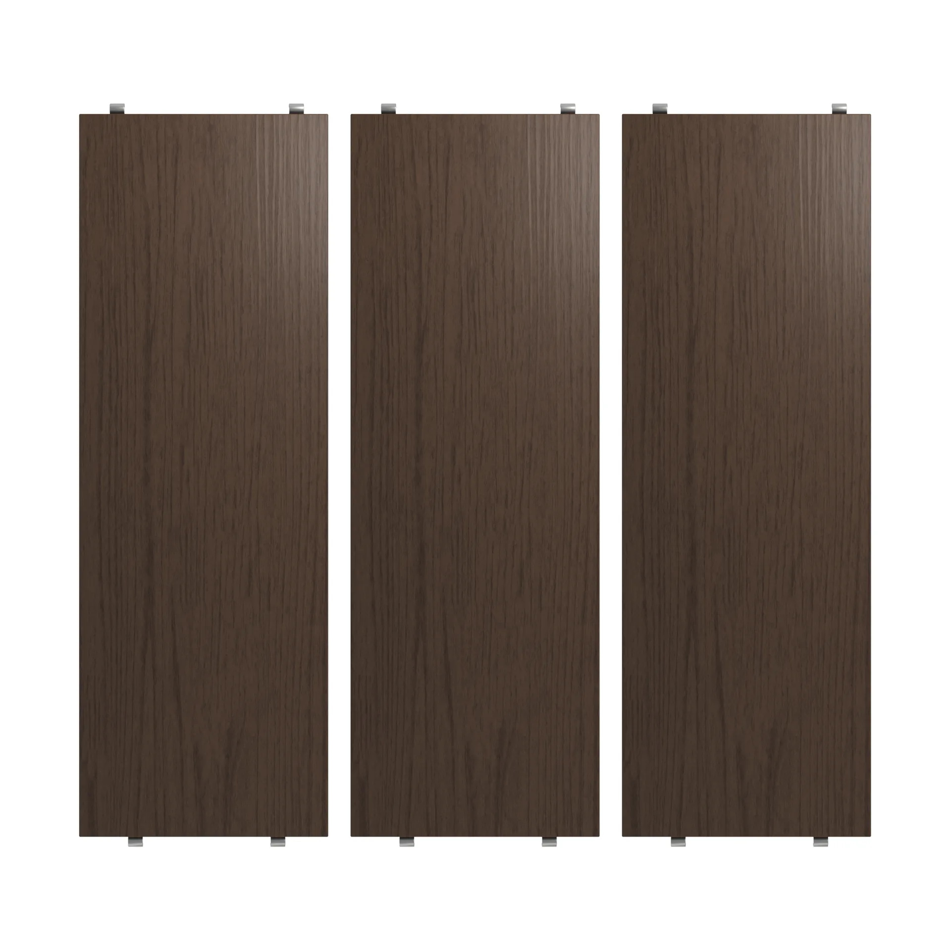 String hylleplate, Mørk eik, 58x20 cm, 3-pakning String