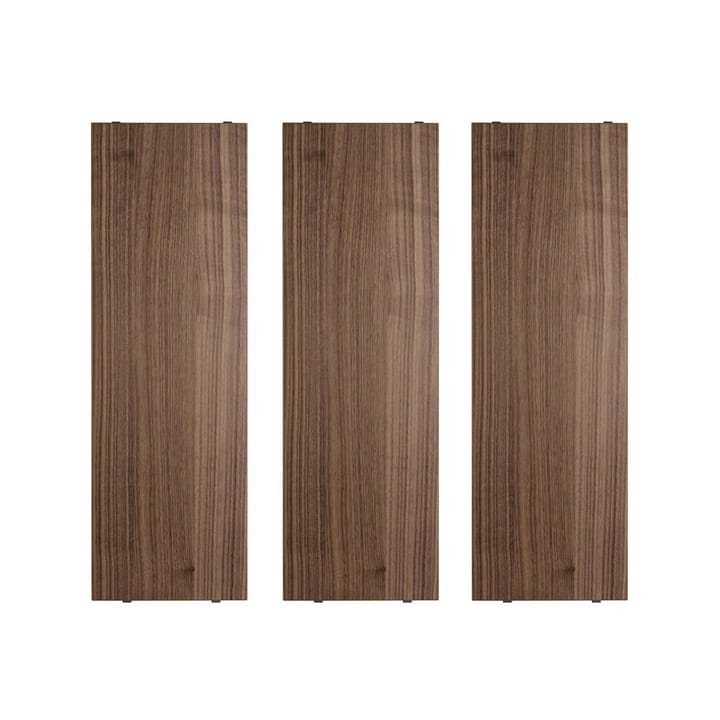 String hylleplate, valnøtt, 58x20 cm, 3-pk String