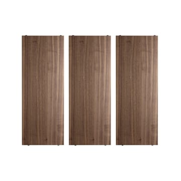 String hylleplate - valnøtt, 78x30 cm, 3-pk - String