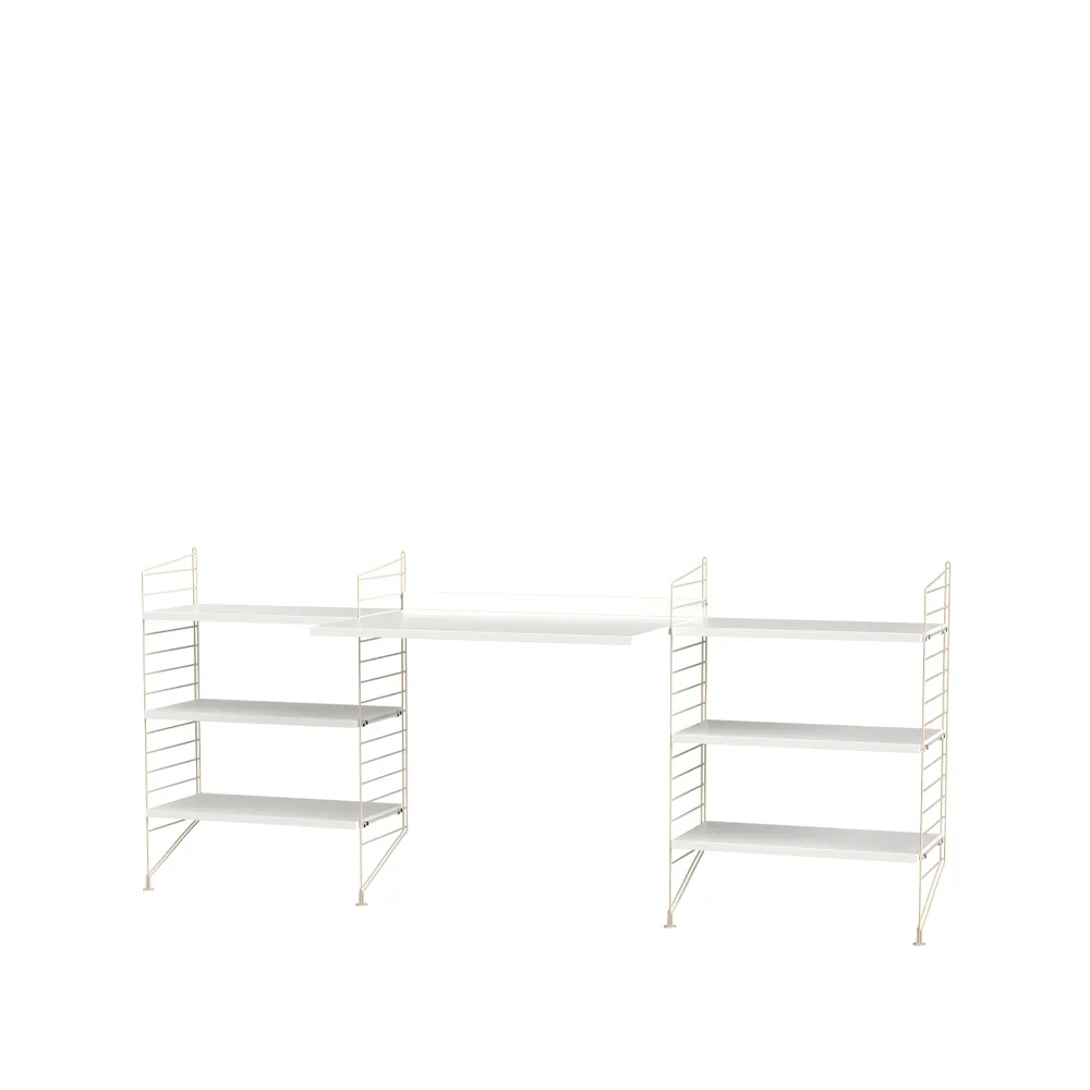 String kontor hvit & beige - Kombinasjon D String