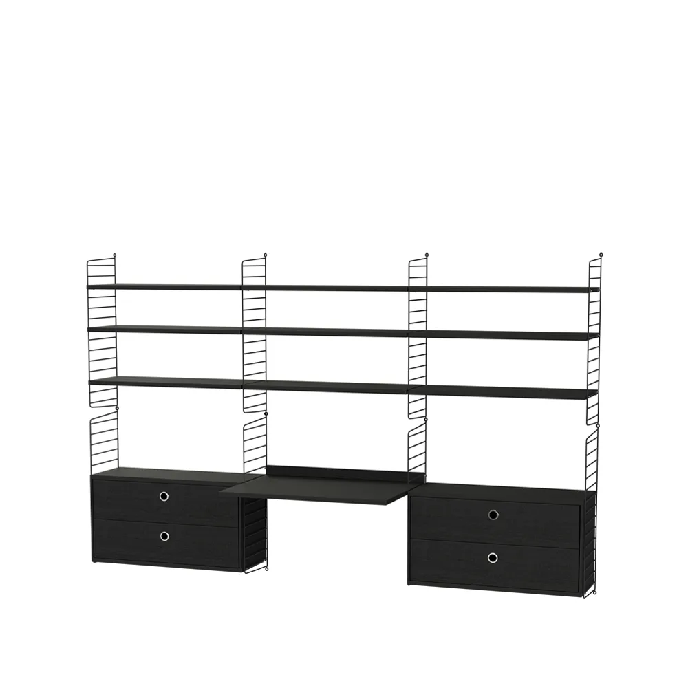 String kontor sort - Kombinasjon F,  String