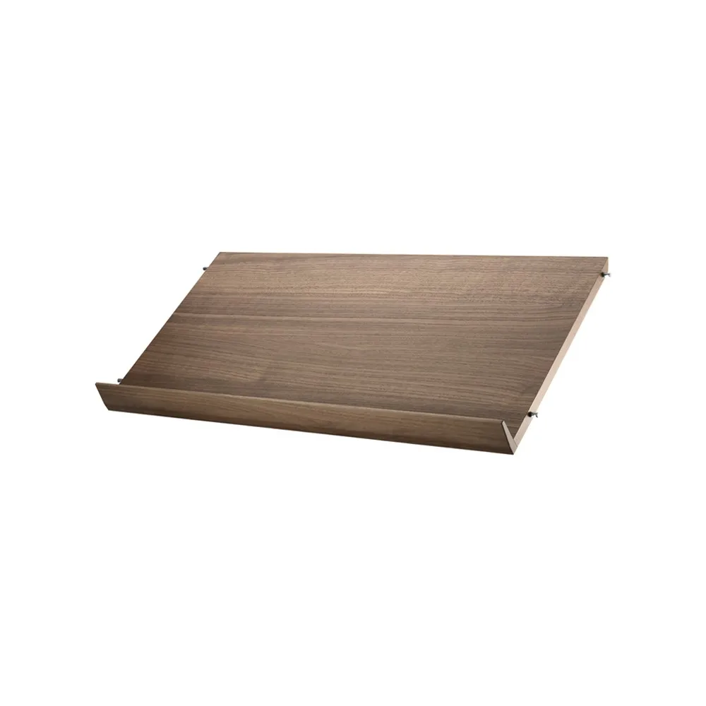 String magasinhylle tre, valnøtt, 78x30 cm String