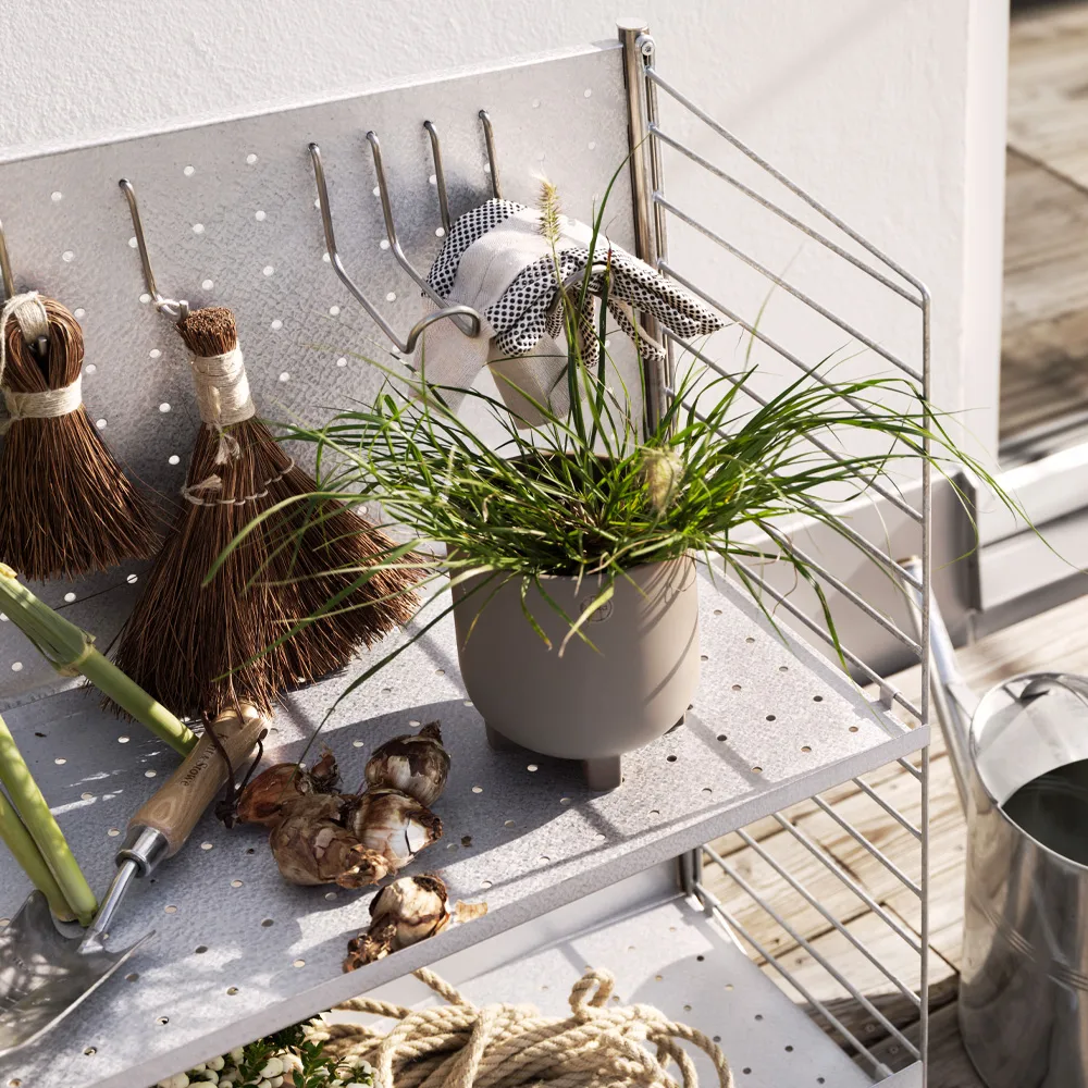 String Outdoor Frittstående krok, rustfritt stål, dobbel, 2-pk String