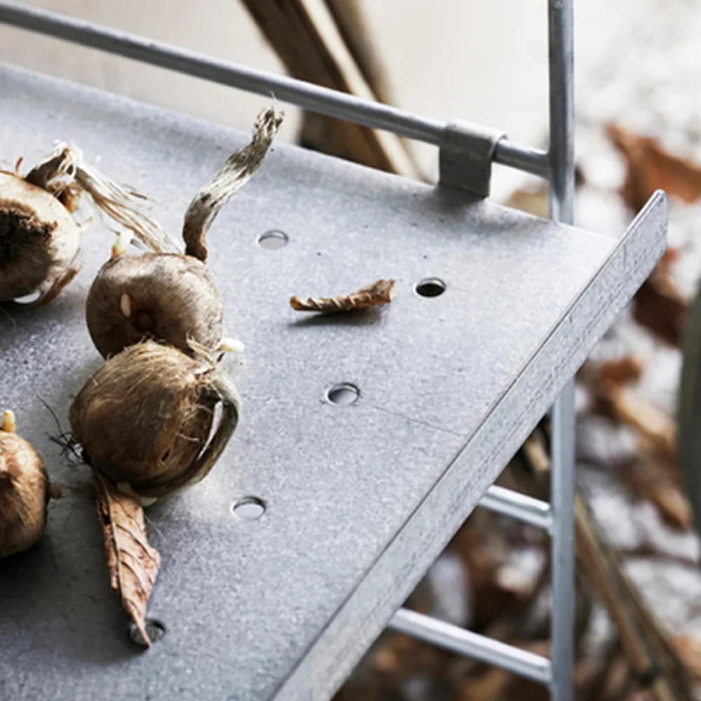 String Outdoor hylleplate, Galvanisert-58x30 cm-lav kant String