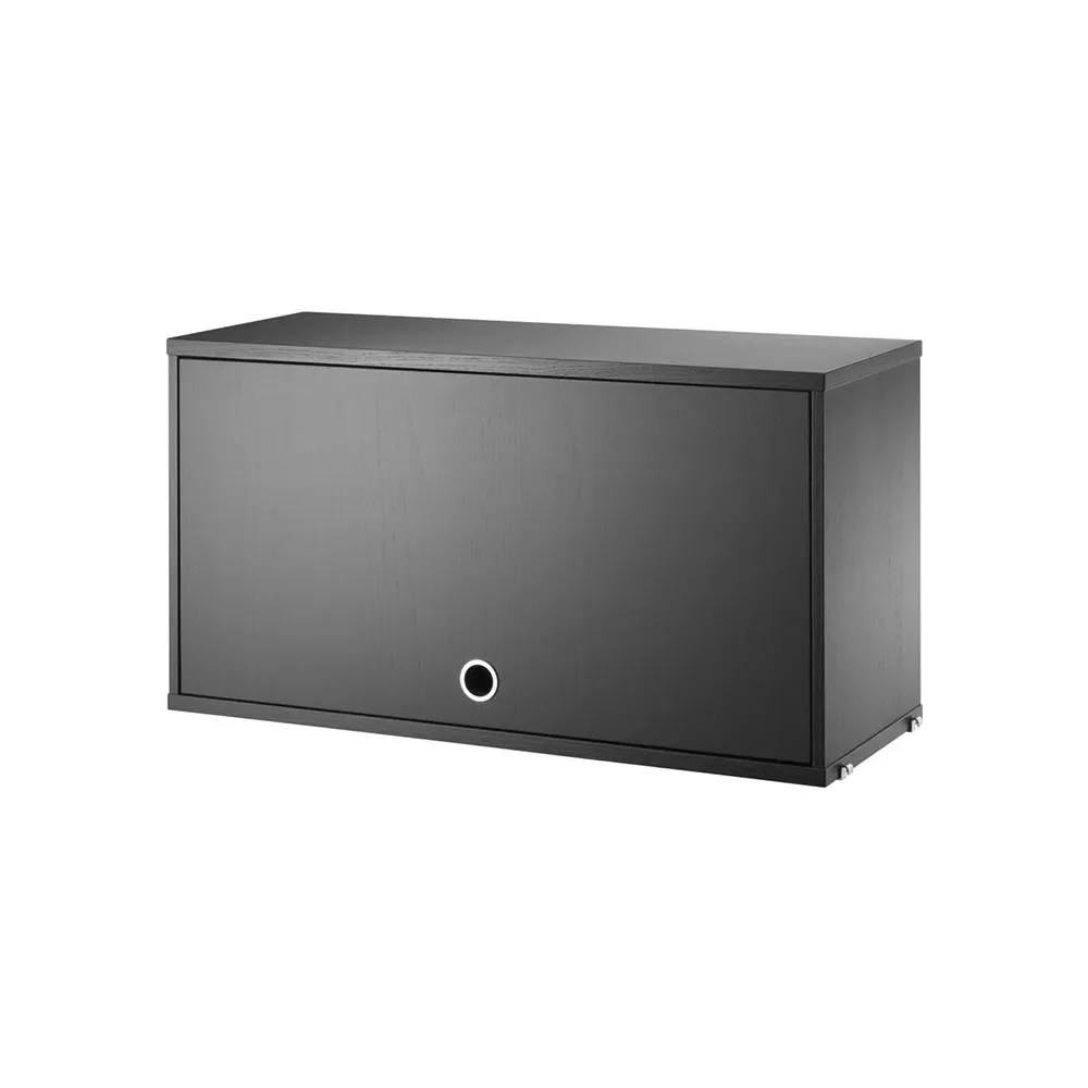 String overskap, Ask svartbeiset, 78x30 cm String