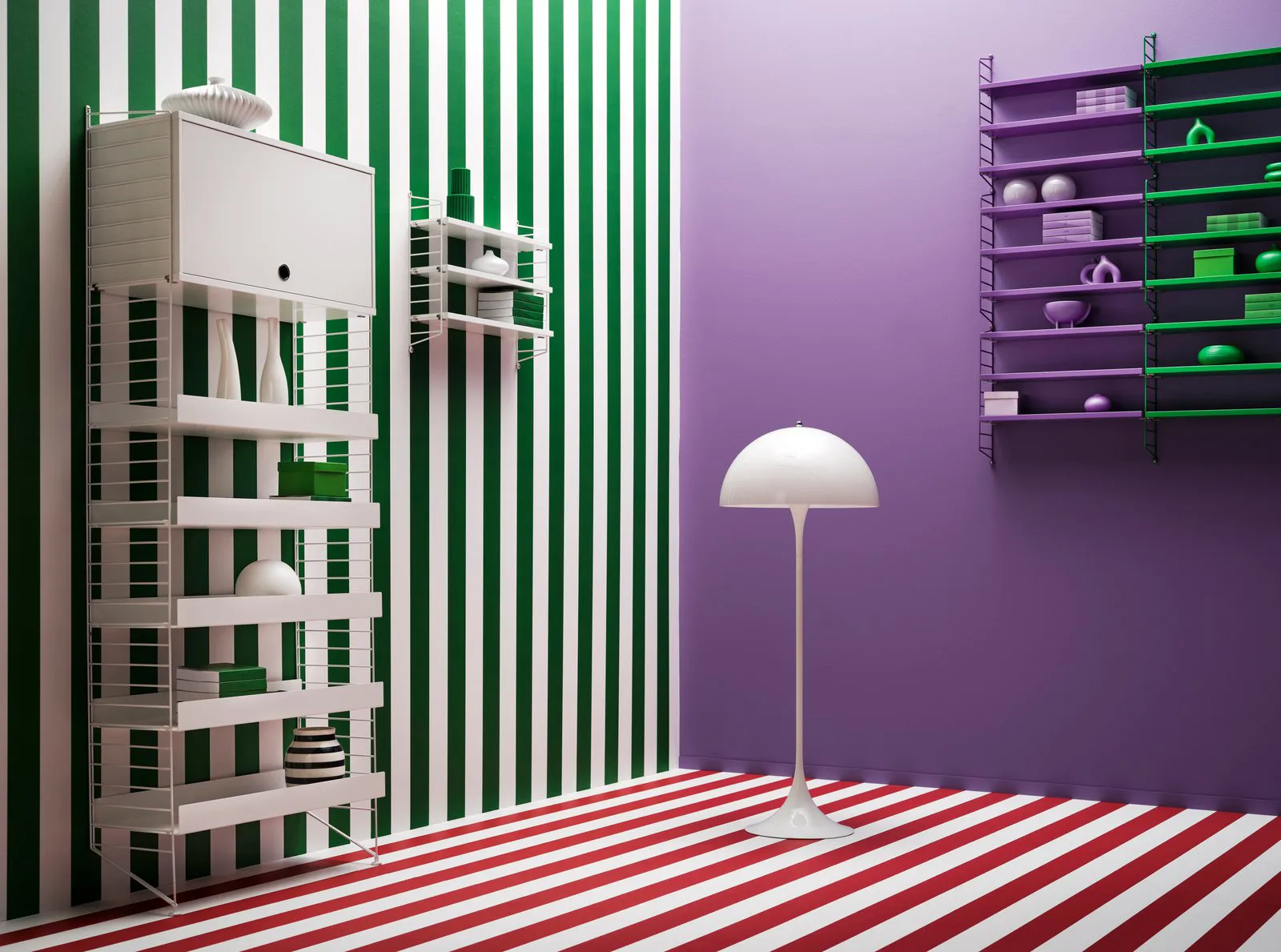 String overskap, Hvit, 58x30 cm String