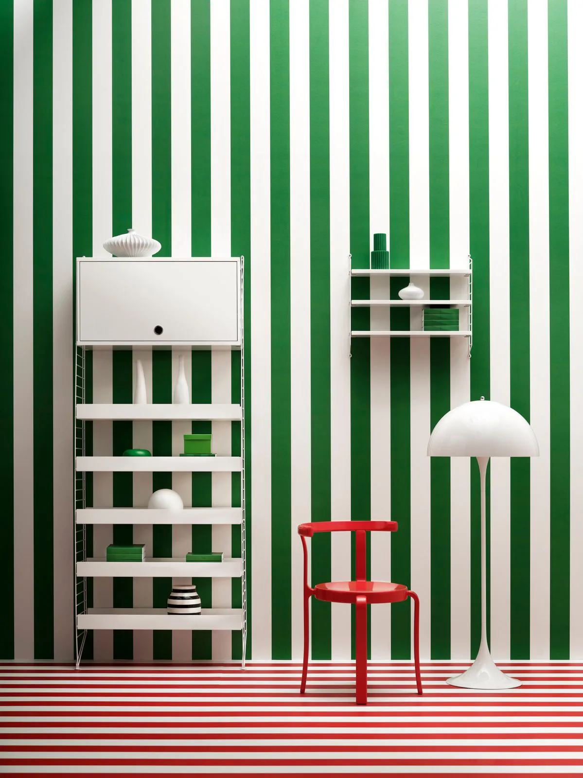 String overskap, Hvit, 58x30 cm String