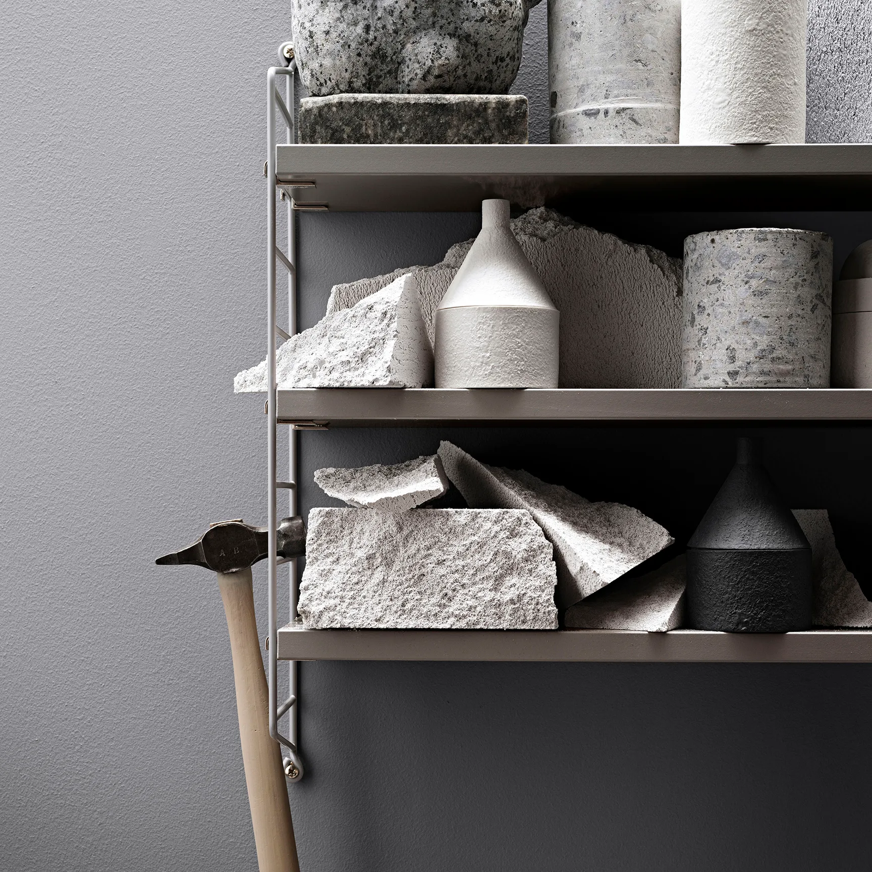 String Pocket Hylle beige, Beige String