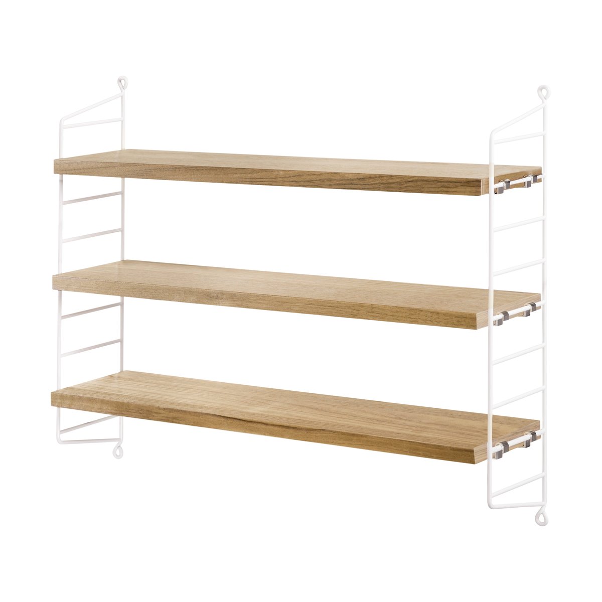 String Pocket Hylle eik-hvit eik-hvit | Skandinavisk Design | Hyller & Hyllesystem | Brun