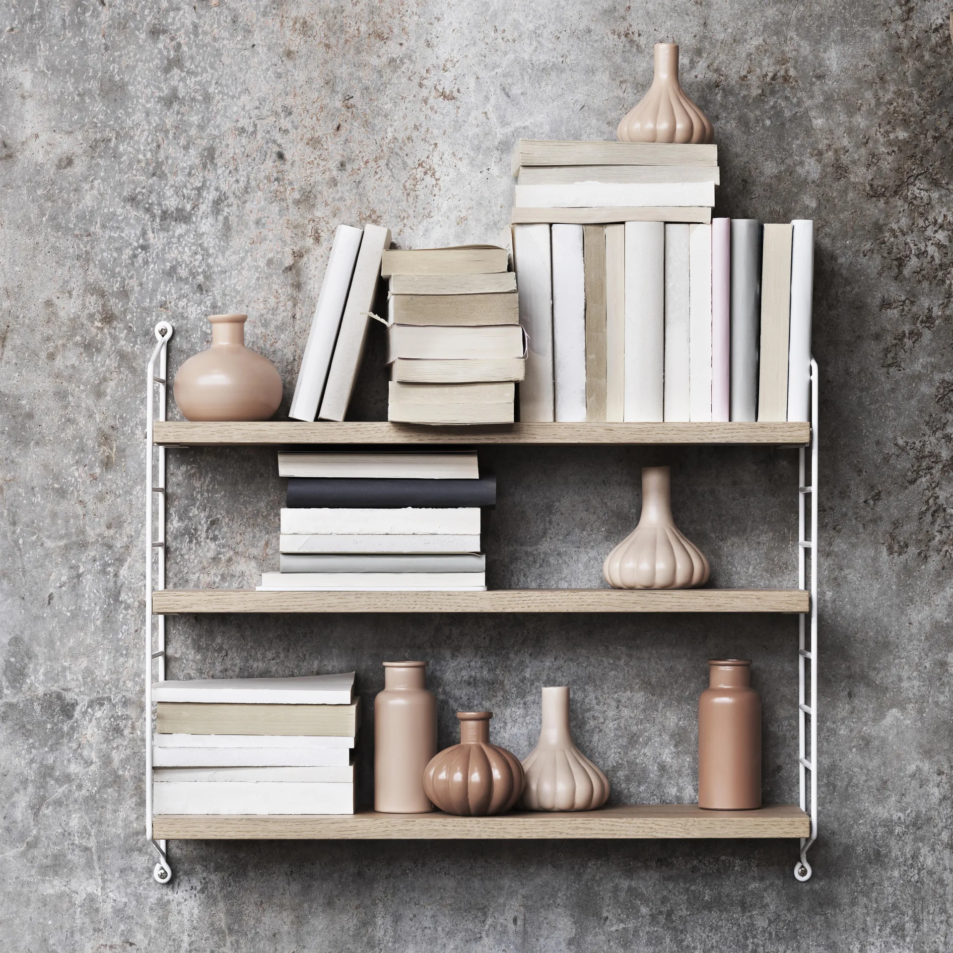 String Pocket Hylle eik-hvit, eik-hvit String