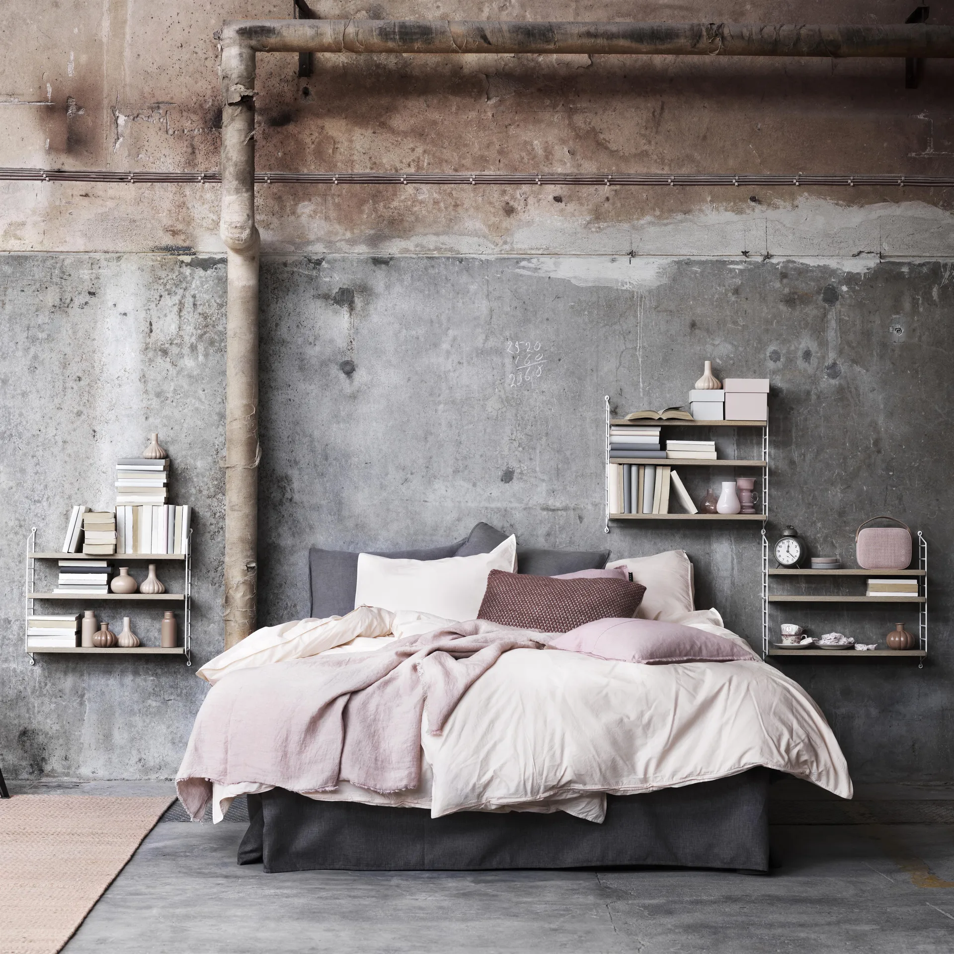 String Pocket Hylle eik-hvit, eik-hvit String