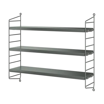 String Pocket vegghylle - Mørkegrå - String