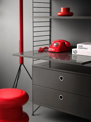 String skrivebordsplate 78x58 cm - Mørkegrå - String