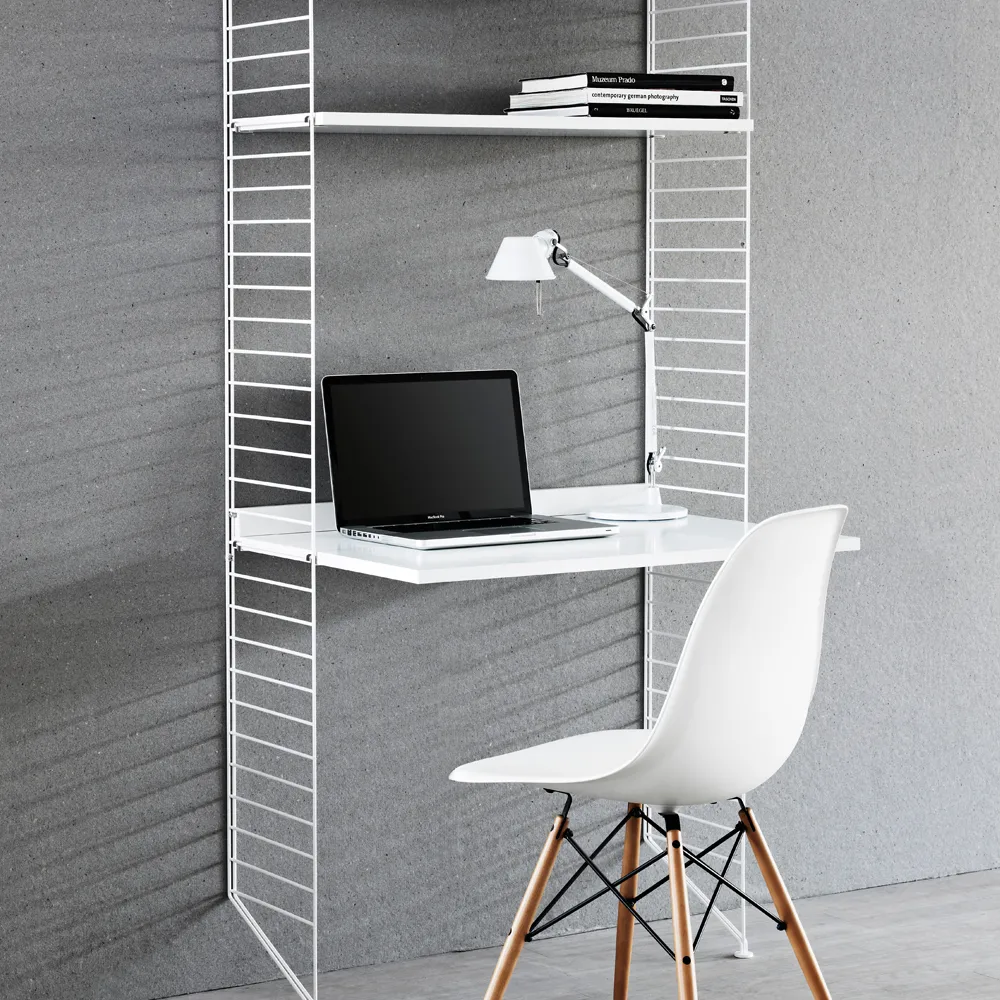 String skrivebordsplate, Hvit, 78x58 cm String