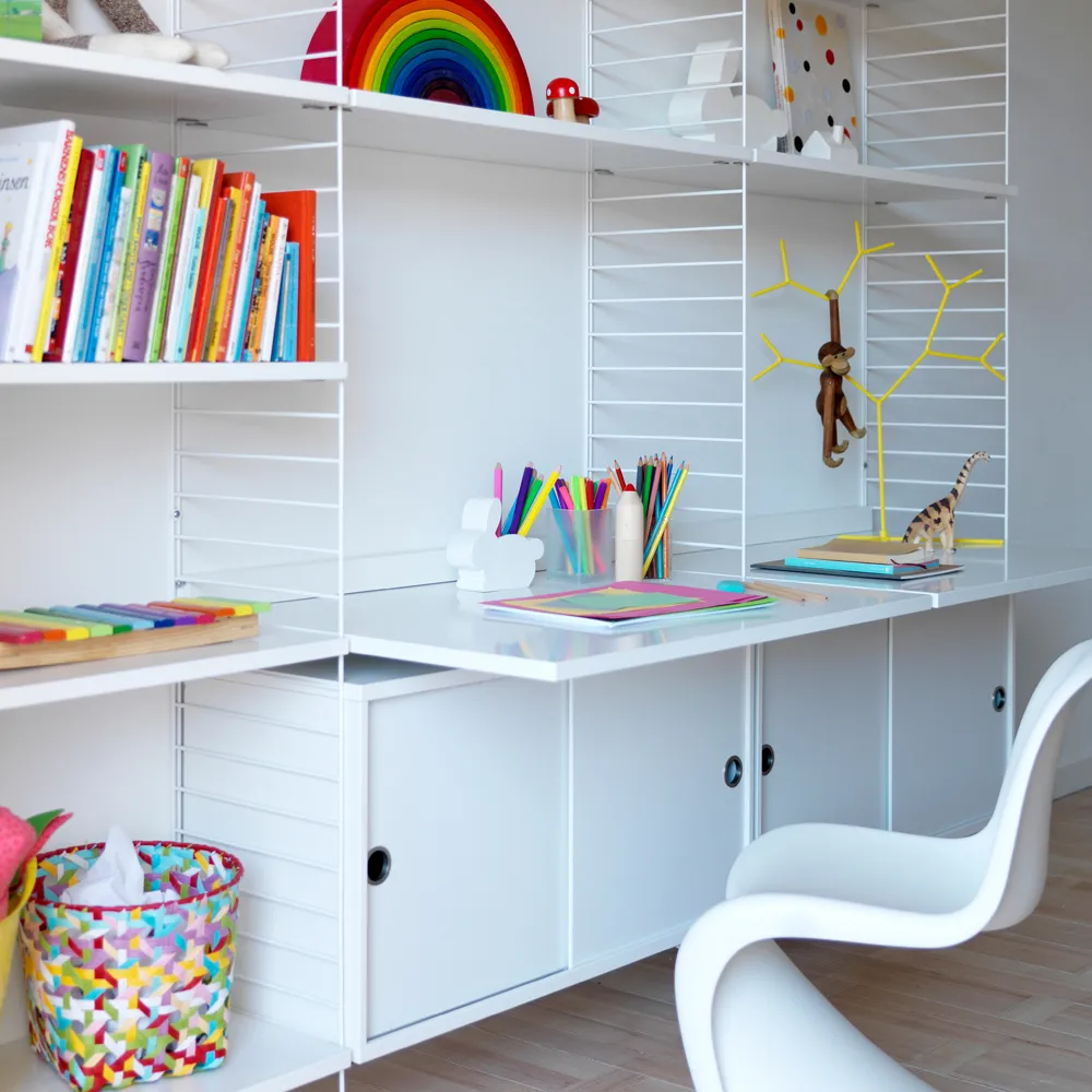 String skrivebordsplate, Hvit, 78x58 cm String