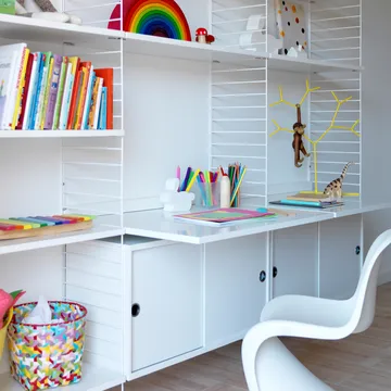 String skrivebordsplate - Hvit, 78x58 cm - String