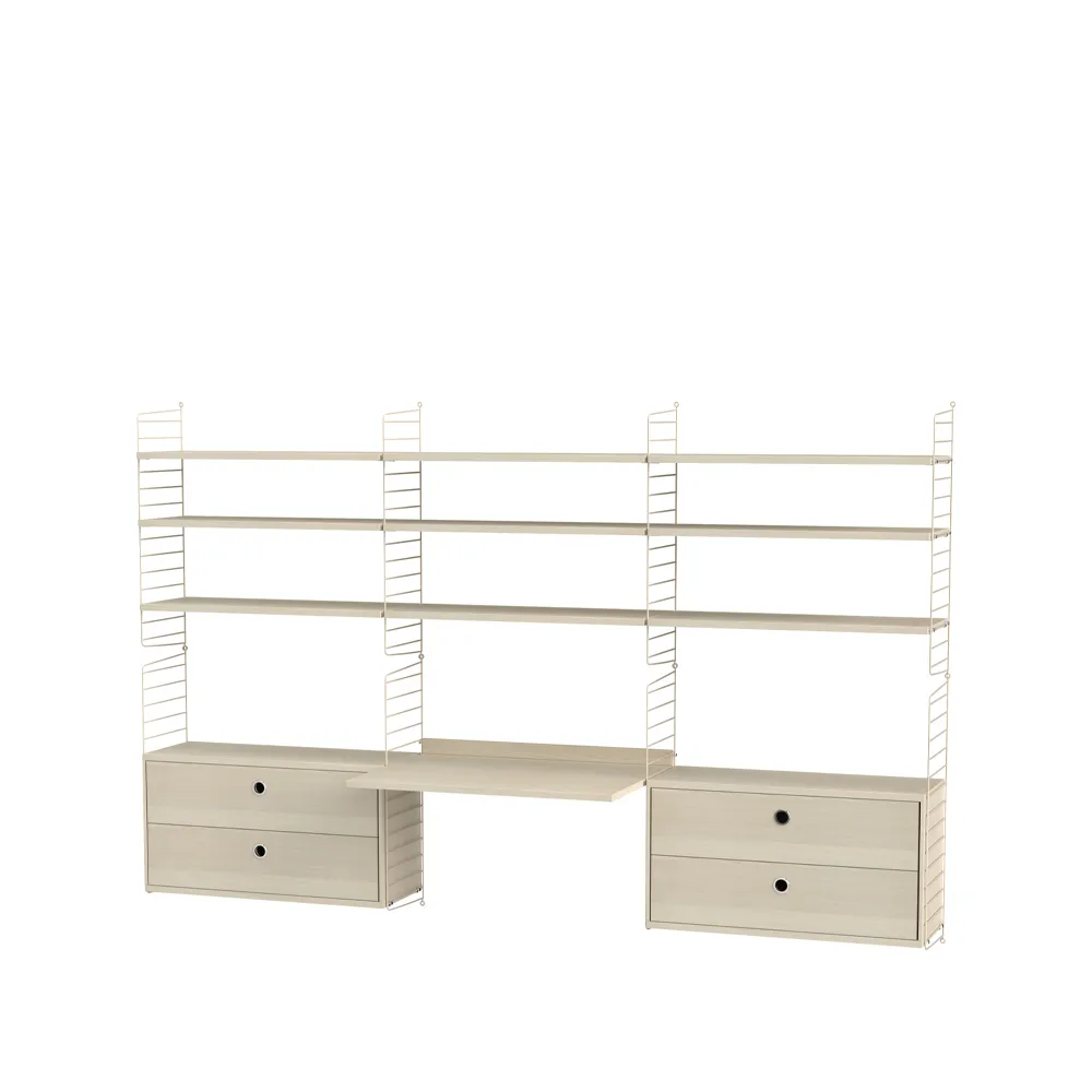 String soverom ask & beige - Kombinasjon F,  String