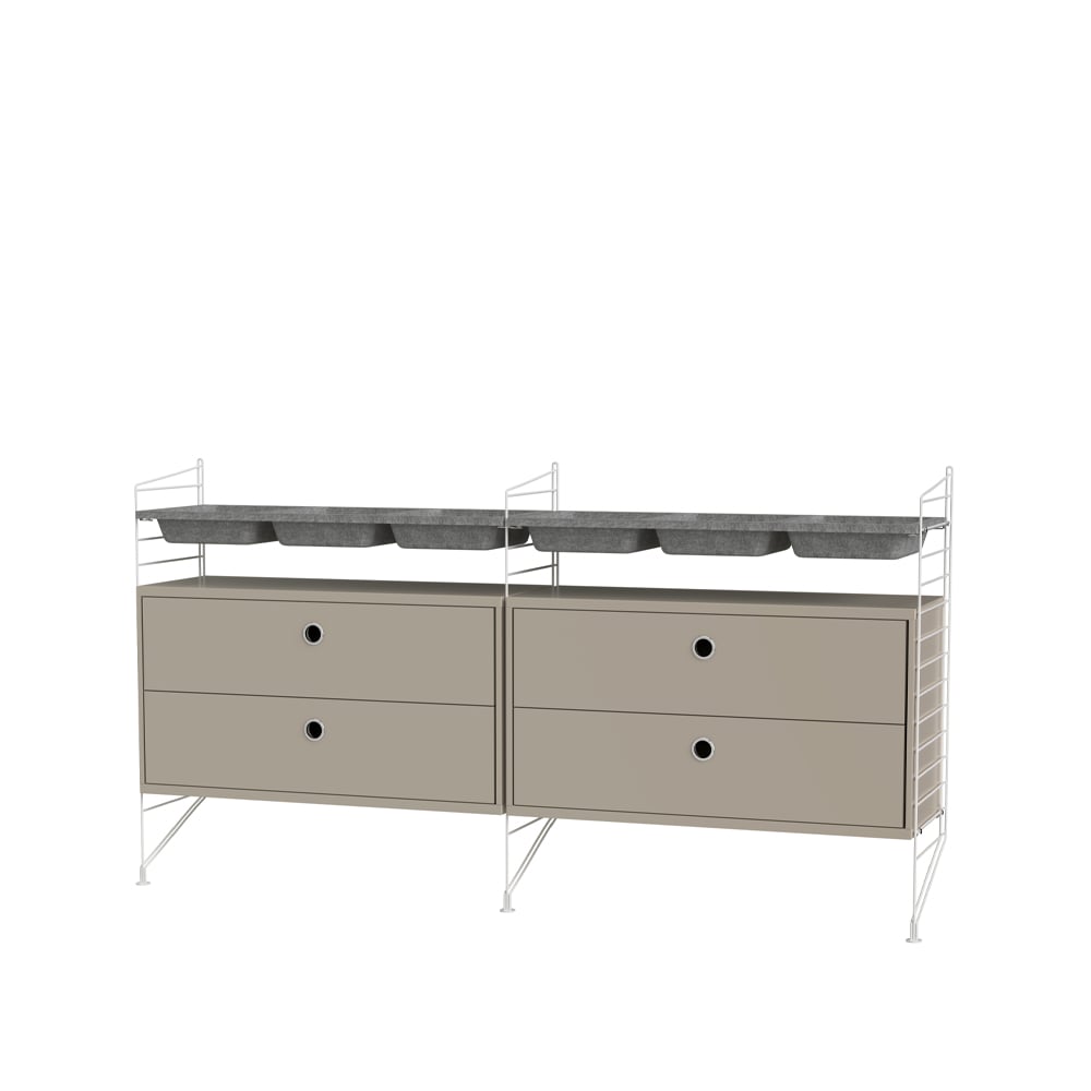 String soverom beige & hvit - Kombinasjon G | Skandinavisk Design | Beige