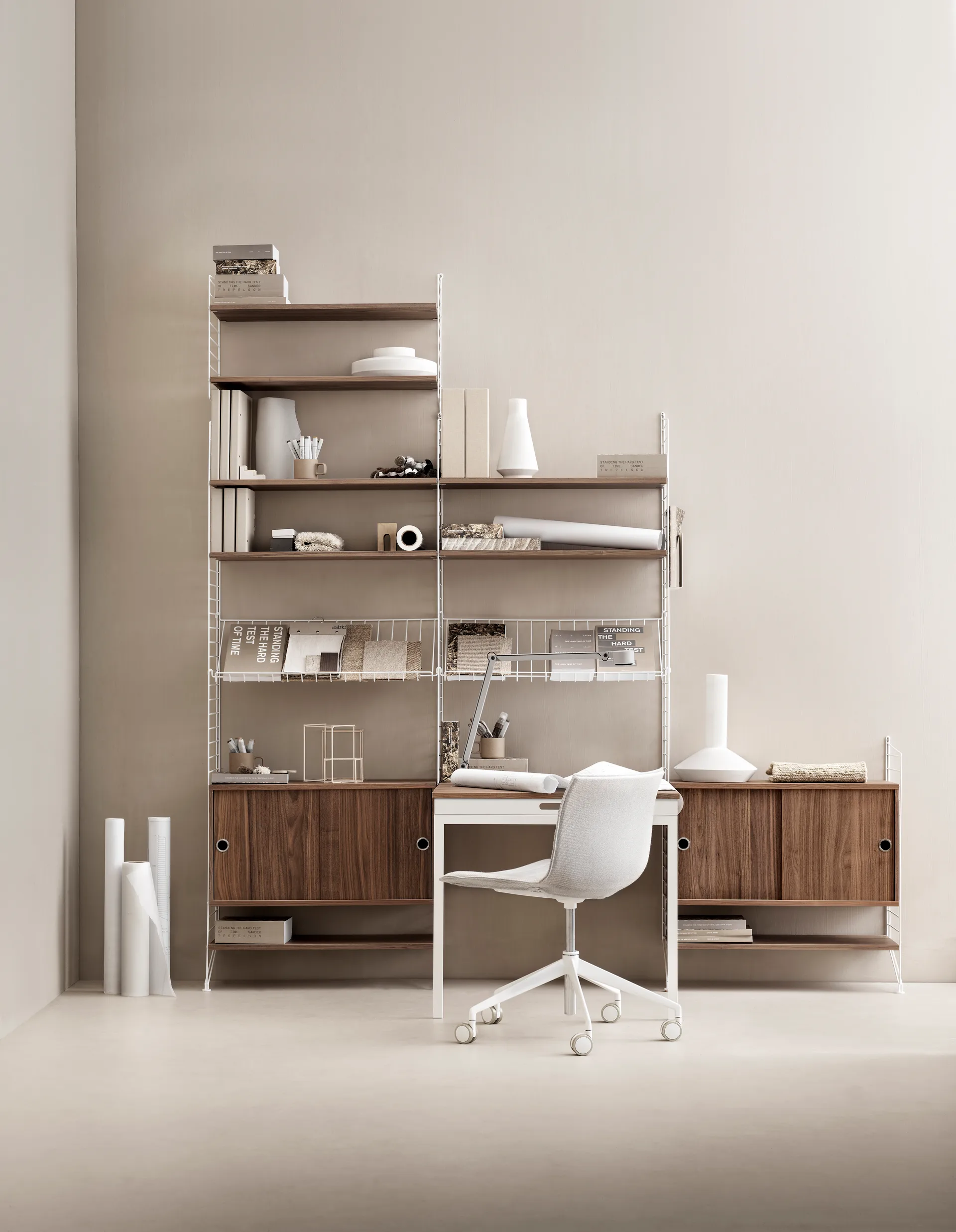 String veggavl, Hvit, 50x30 cm, 2-pakning String