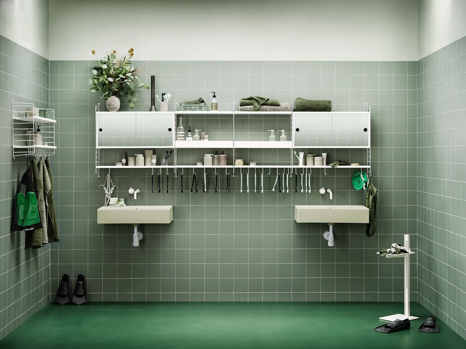 String veggavl, Hvit, 75x20 cm, 1-pakning String