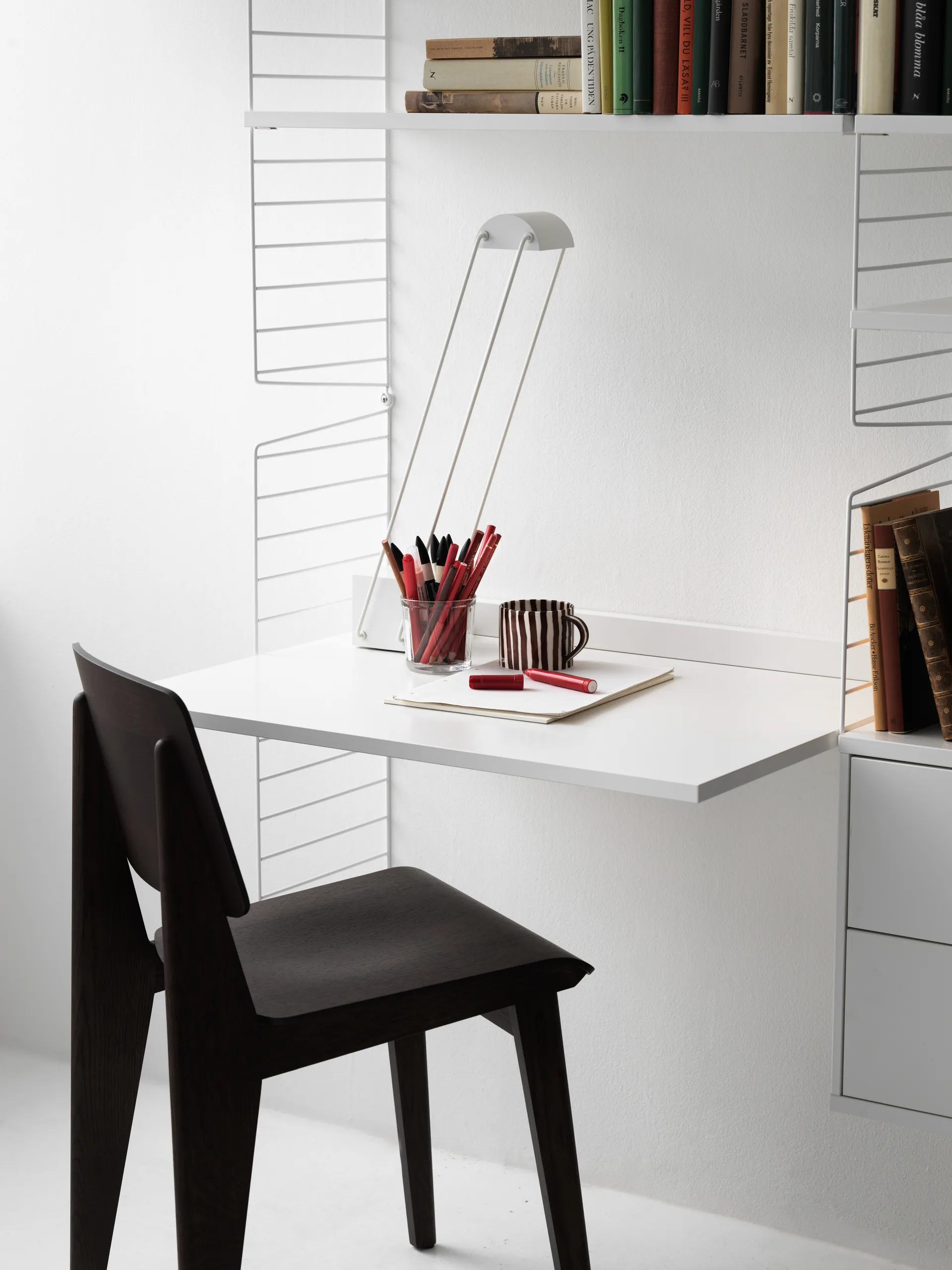 String veggavl, Hvit, 75x30 cm, 2-pakning String