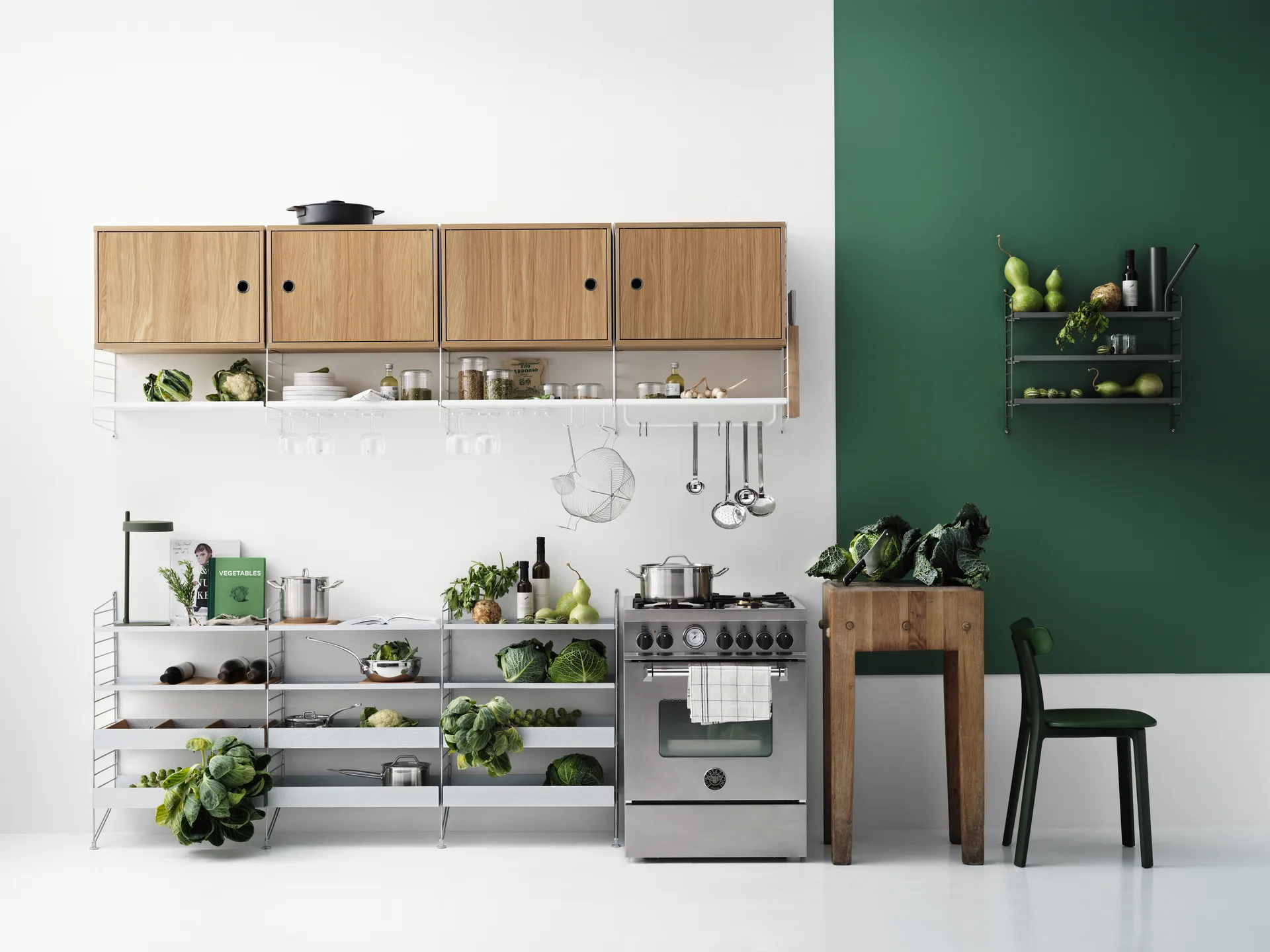 String veggavl, Hvit, 75x30 cm, 2-pakning String