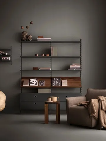 String veggavl - Mørkegrå, 50x30 cm, 1-pakning - String