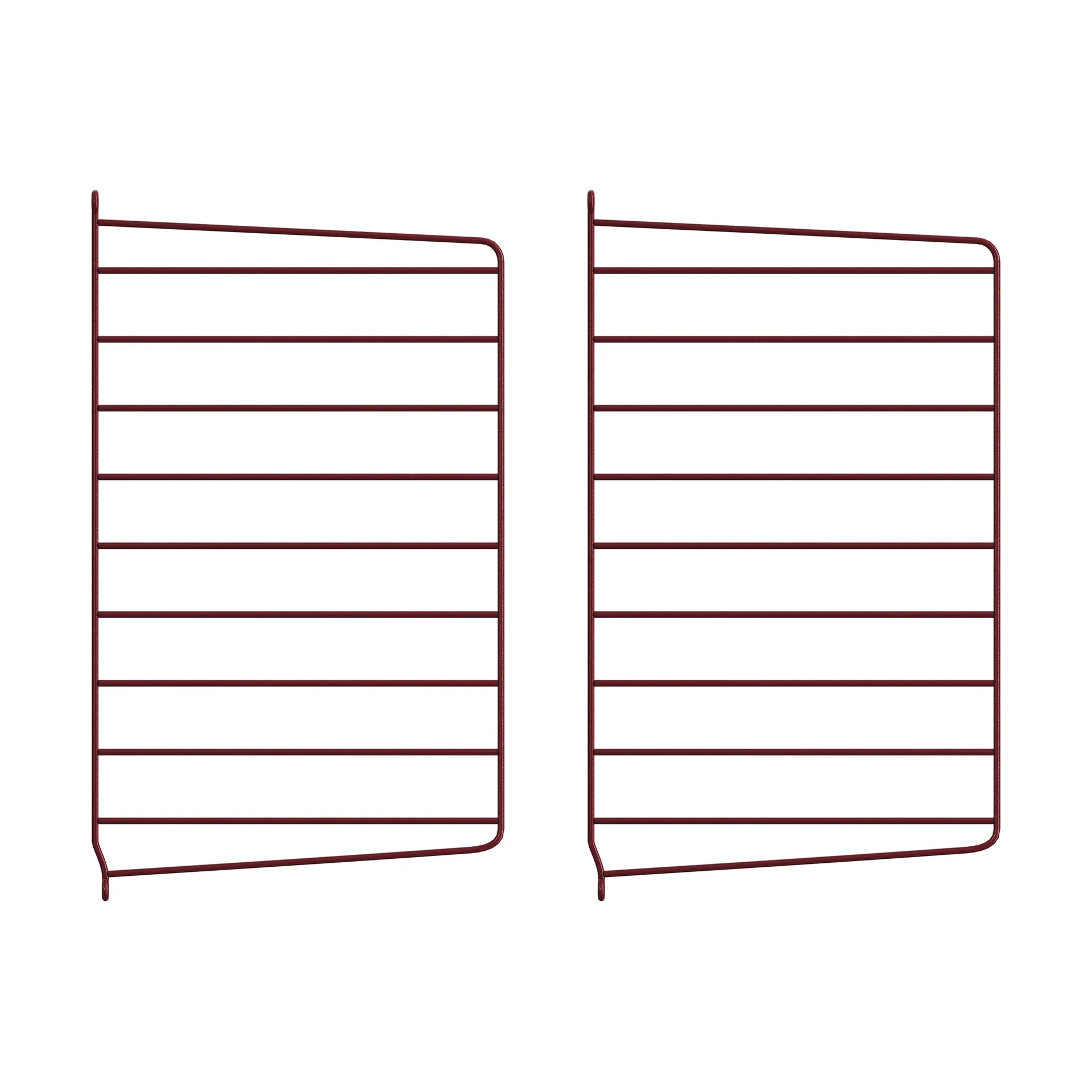 String veggavl Mørkerød, 50x30 cm, 2-pakning | Skandinavisk Design | Hyller & Hyllesystem | Rød