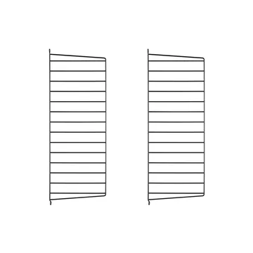 String veggavl - Svart, 75x30 cm, 2-pakning - String