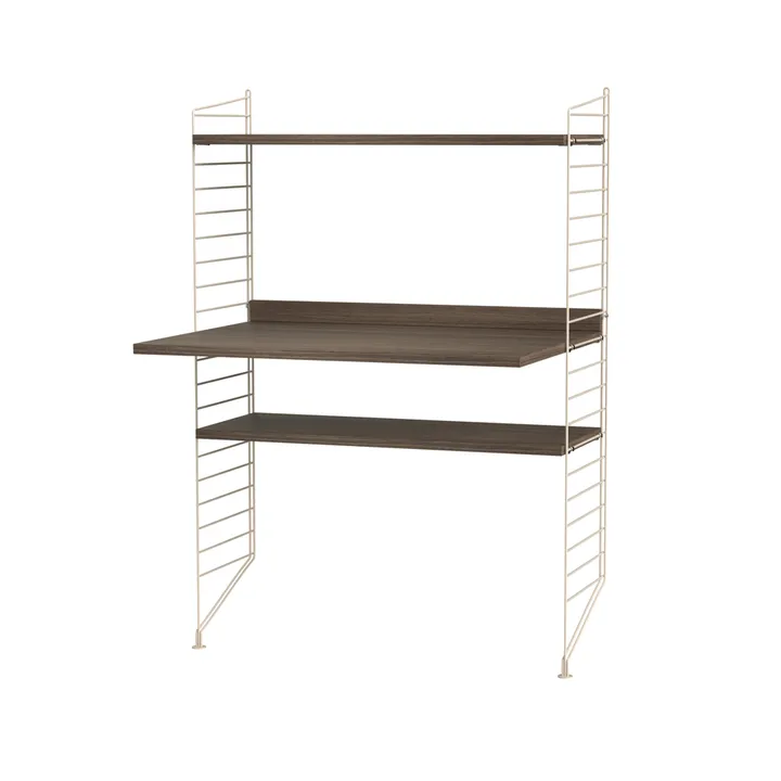 Stringhylle kontor valnøtt & beige - Kombinasjon H - undefined - String