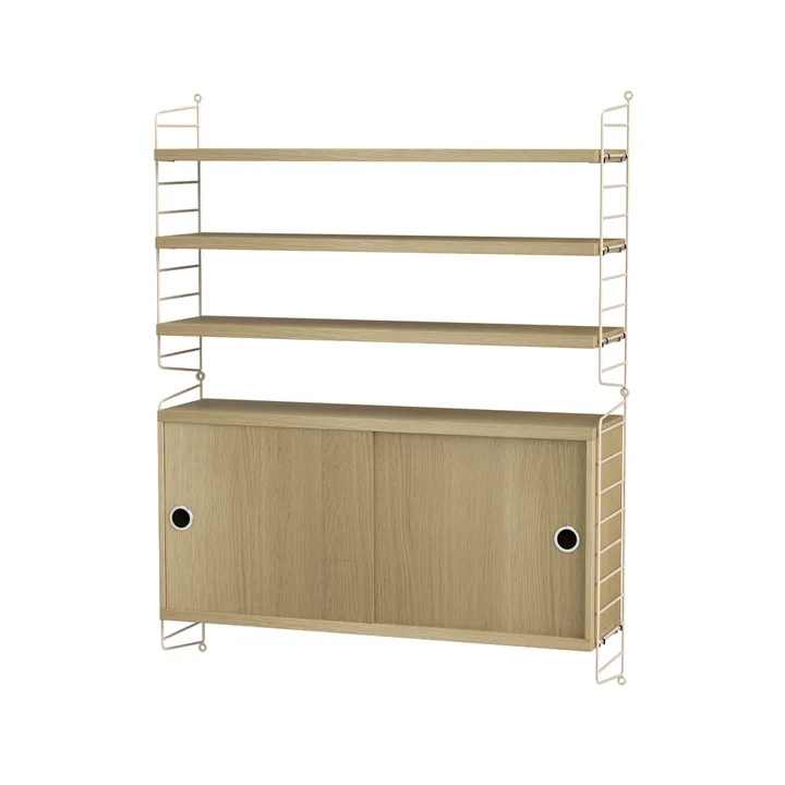 Stringhylle stue eik & beige - Kombinasjon I - undefined - String