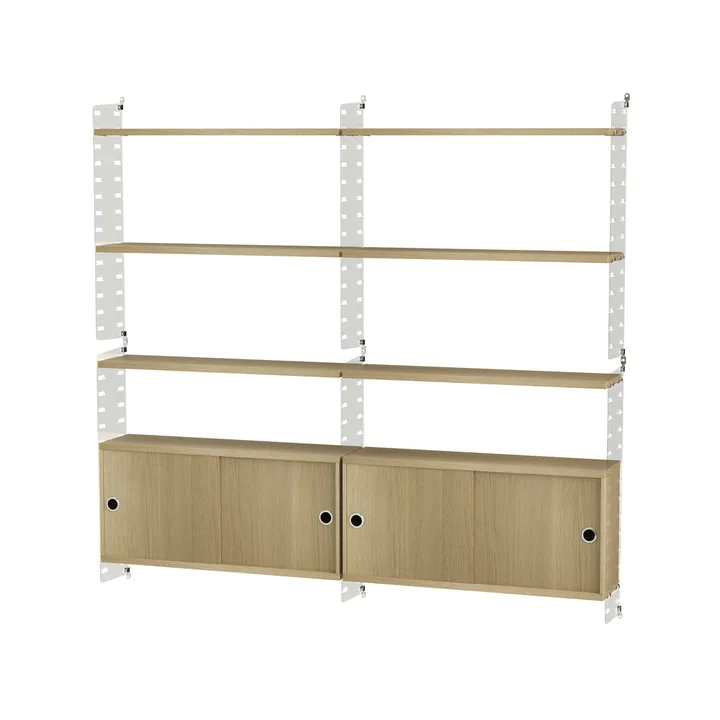 Stringhylle stue eik & plex - Kombinasjon C - undefined - String