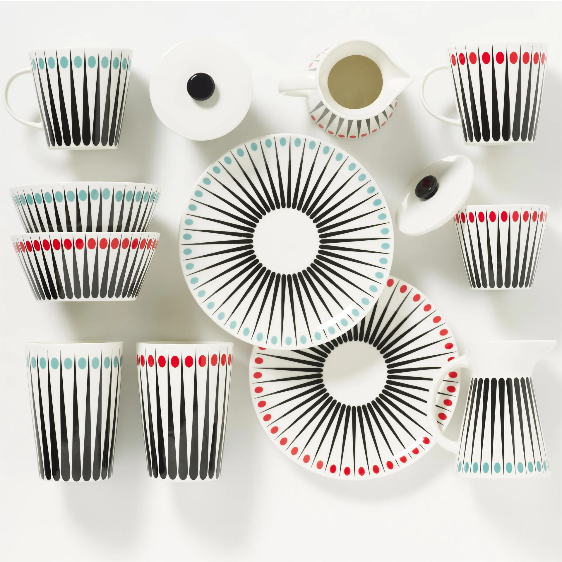 Amanda fløtemugge, hvit-aqua Superliving