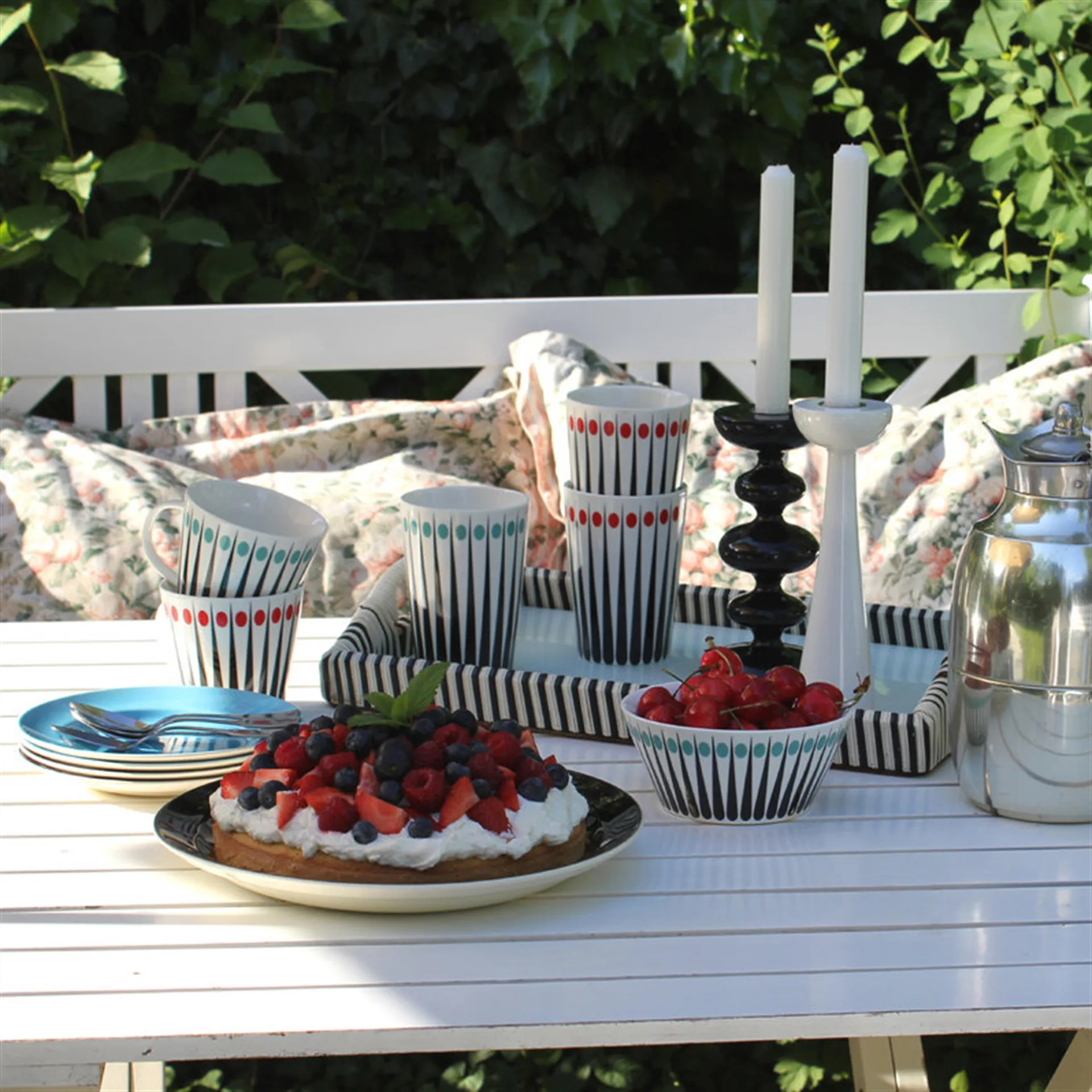 Amanda krus høyt, hvit-aqua Superliving