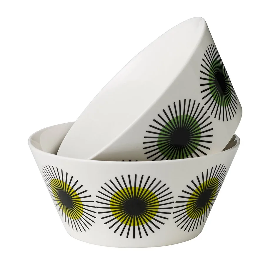 Lulu skål, hvit-lime Superliving