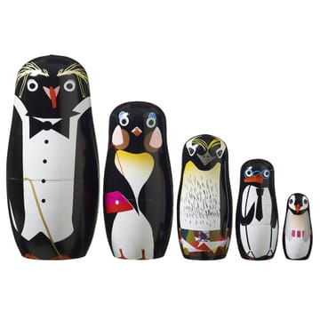 Penguin family Babushka-dukker - multi 5-stk. - Superliving