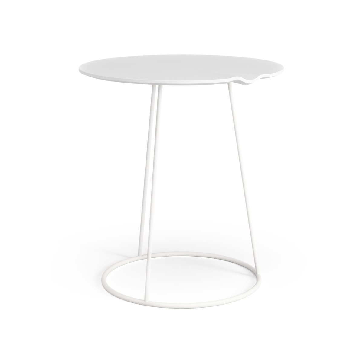 Swedese Breeze bord med blge 46 cm Hvit | Skandinavisk Design | Avlastningsbord & Sidebord | Hvit