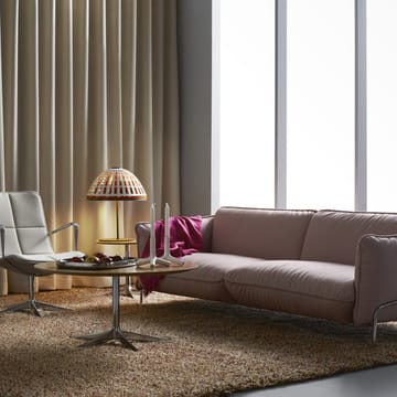 Continental sofa 3-seters - tekstil divina md 193 sort, forkrommet stålramme - Swedese