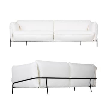 Continental sofa 3-seters - tekstil divina md 363 brun, forkrommet stålramme - Swedese