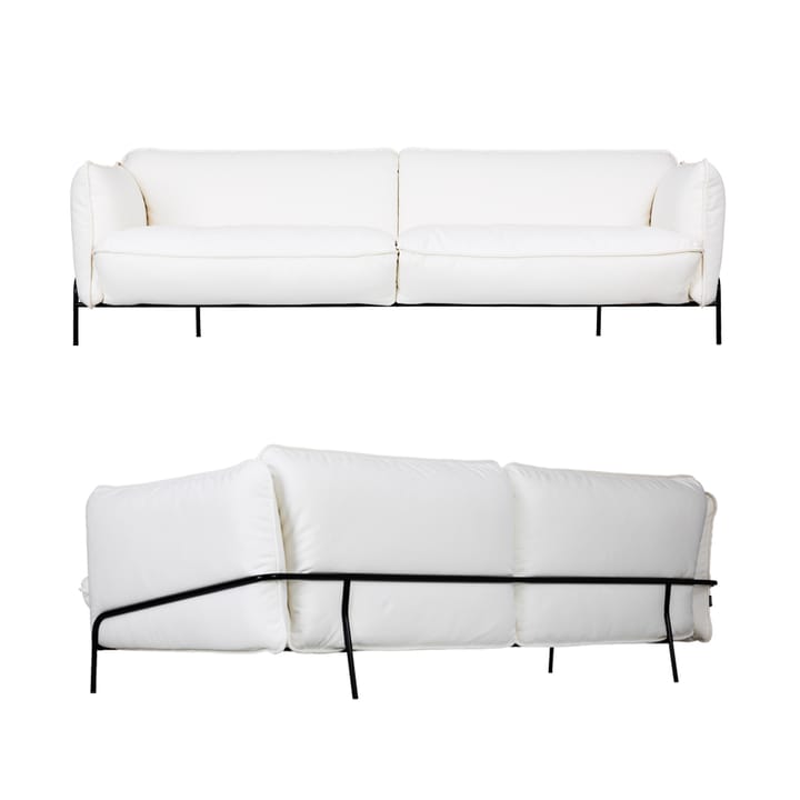 Continental sofa 3-seters - tekstil divina md 973 mørkegrønn, forkrommet stålramme - Swedese