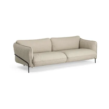 Continental sofa - Sealife Dark beige/white-svartlakkert stål - Swedese