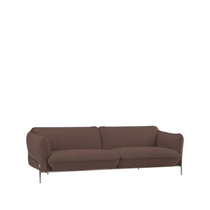 Continental sofa - tekstil divina md 363 brun, forkrommet stålramme - Swedese